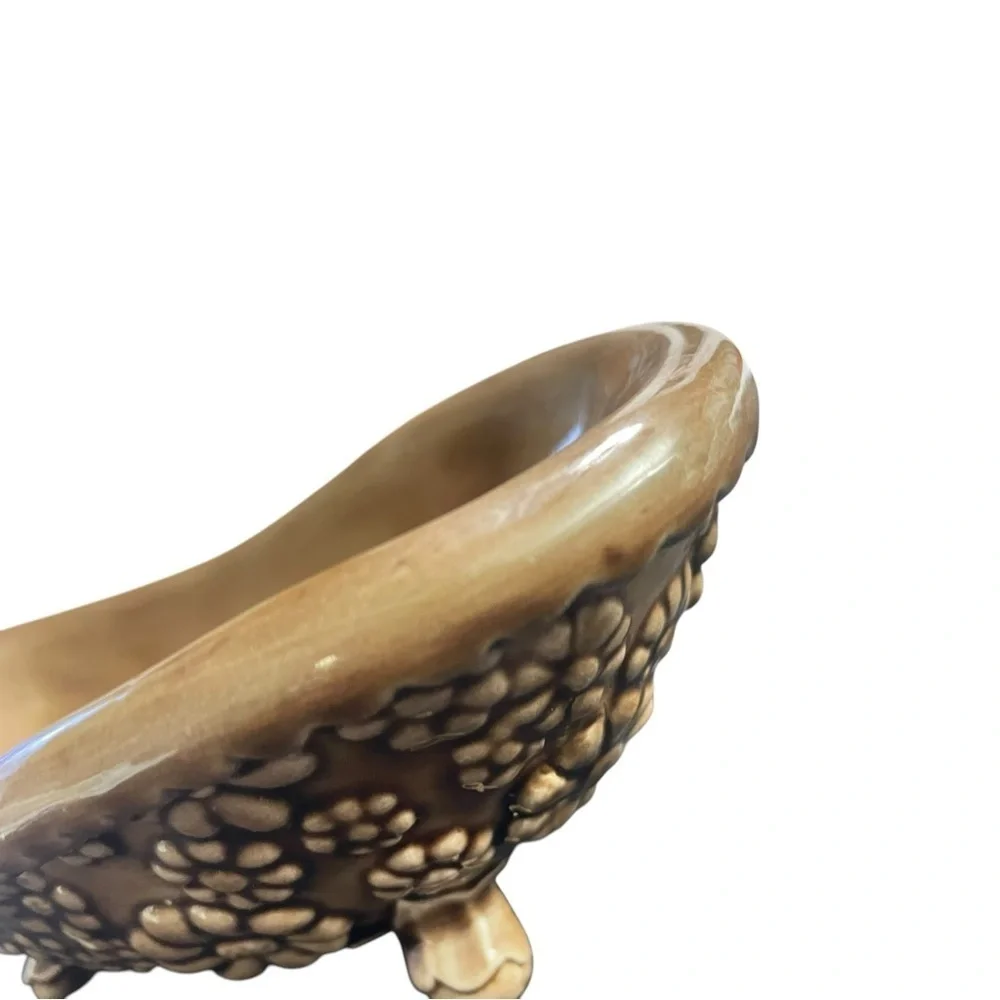 Vintage Arnel 1975 Bathtub Soap Dish Brown, Flowers Design Groovy Retro